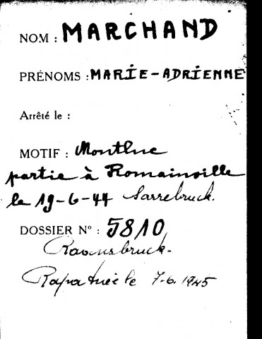 MARCHAND Marie Adrienne