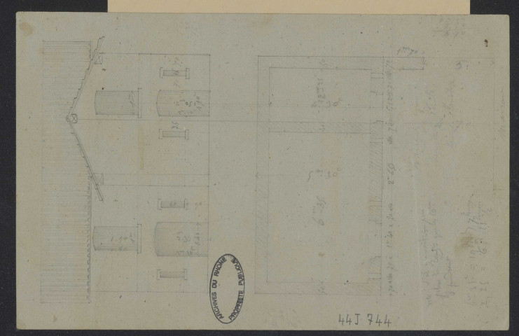 Plan d’un hangar.