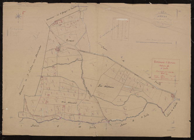 Section A dite du Bourg 2e feuille. Plan révisé pour 1934.