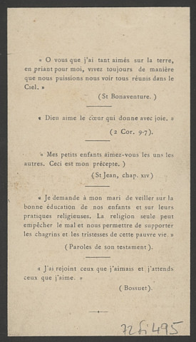 Victorine Charlotte Marguerite Terme, vicomtesse Pute-Cotte de Renéville (31 janvier 1917).