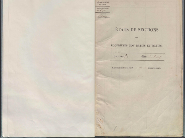 État de sections.