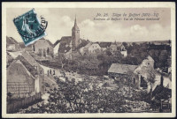 n° 25. Environs de Belfort : vue de Pérouse bombardé.