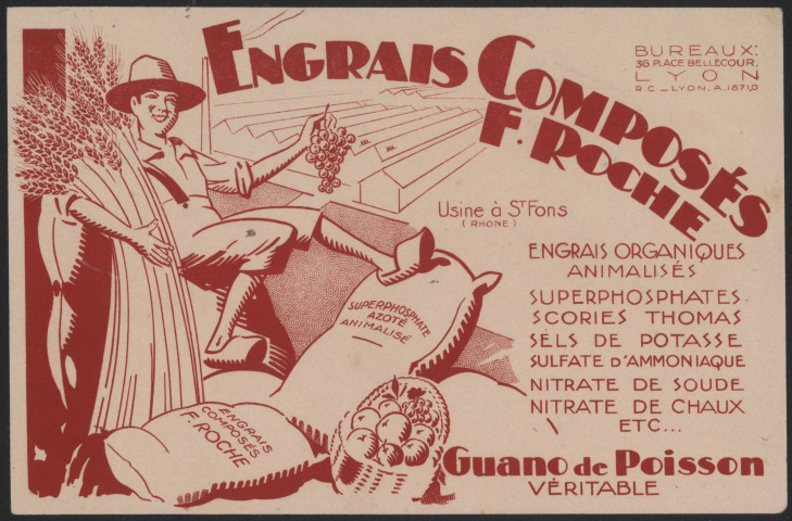 Engrais composés F. Roche - Lyon Saint-Fons.
