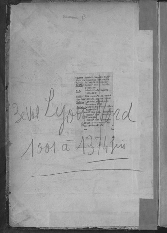 Lyon Nord : n° matricules 1001-1374