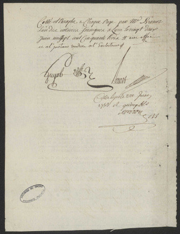 Copie imprimée des lettres patentes de François Ier du 29 août 1535.