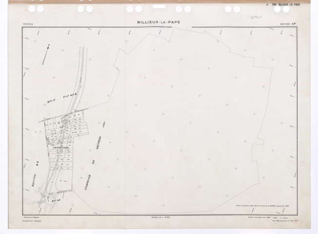Section AP. Feuille renouvelée pour 1962. 4e édition à jour 1980.