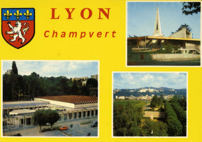 Lyon. Champvert. Vues multiples en mosaïque.