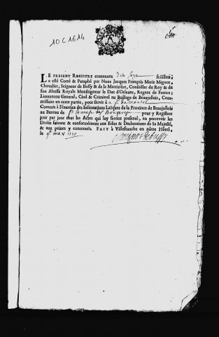 5 mars 1719-27 juin 1720.