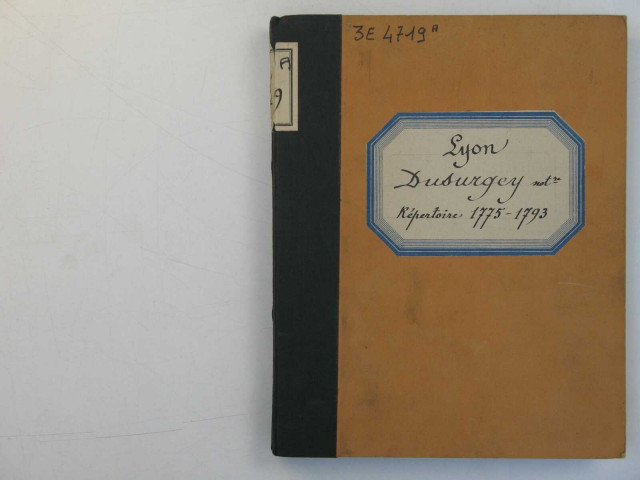 25 mai 1775-30 octobre 1793