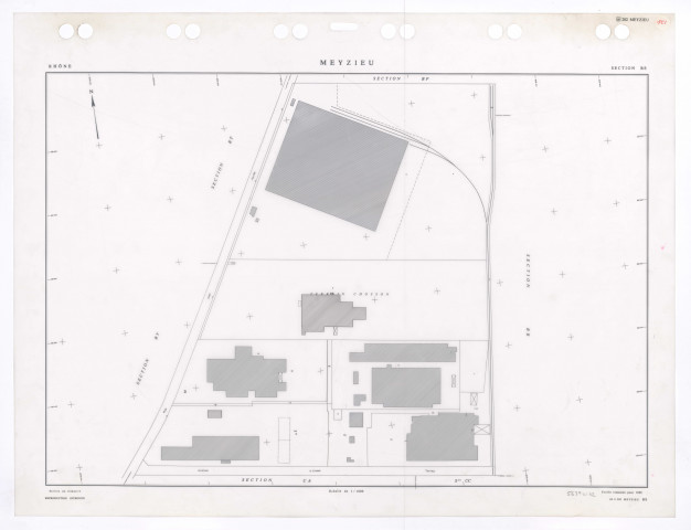 Section BS. Feuille remaniée pour 1990.