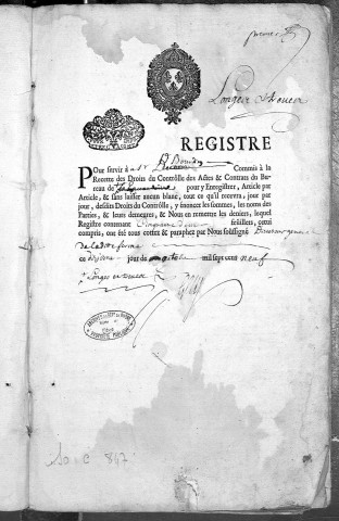 10 octobre 1709-30 août 1714.