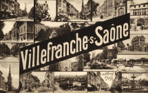 Villefranche-sur-Saône. Vues multiples en mosaïque.