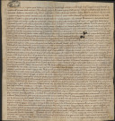 Echange entre le comte de Forez et l'Église de Lyon (copie).