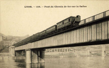 Lyon. Pont du chemin de fer sur la Saône.