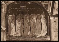 Lyon - Hôpital de Saint-Pothin. Crypte - fresque des martyres décapitées.