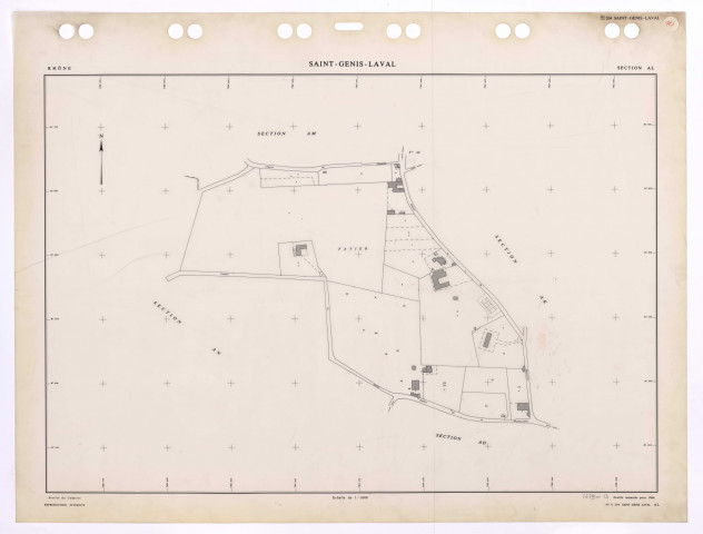 Section AL. Feuille remaniée pour 1986.