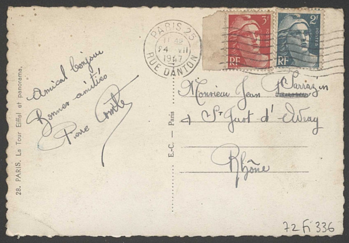 La tour Eiffel et panorama.