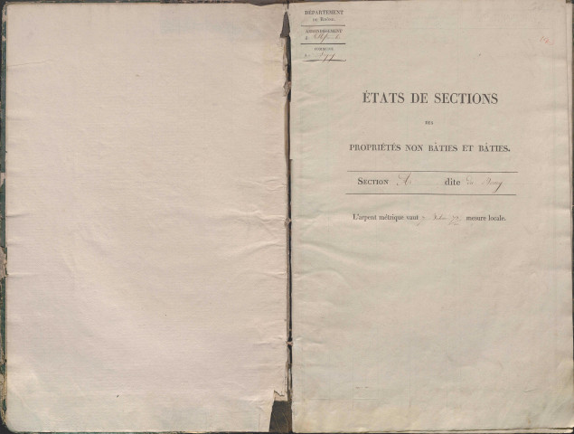 État de sections.