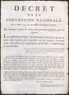 Décret de la Convention nationale du 18 mars 1793, l'An second de la République française, qui prononce la peine de mort contre quiconque proposera une loi agraire.