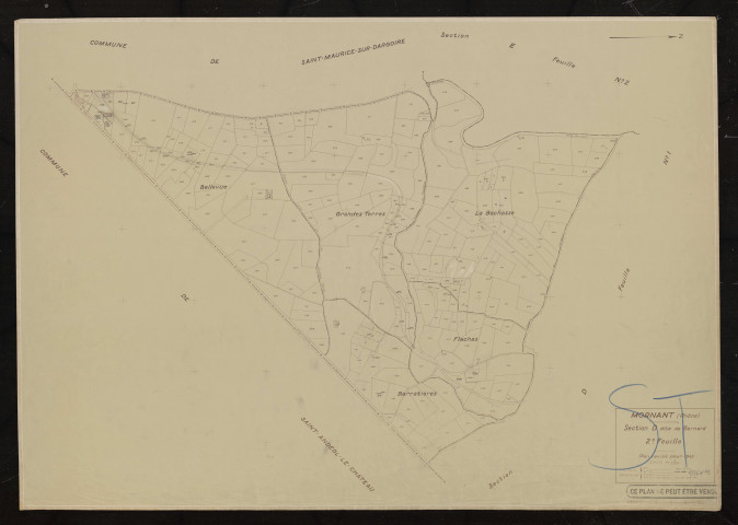 Section D dite de Bernard 2e feuille. Plan révisé pour 1942.