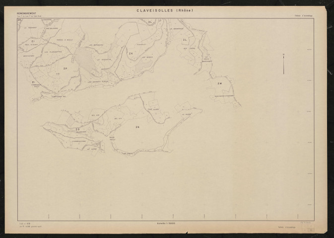 Tableau d'assemblage (TA) partie 4 Sud-Est. Cadastre établi en 1970.