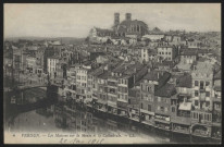 Les maisons sur la Meuse et la cathédrale.