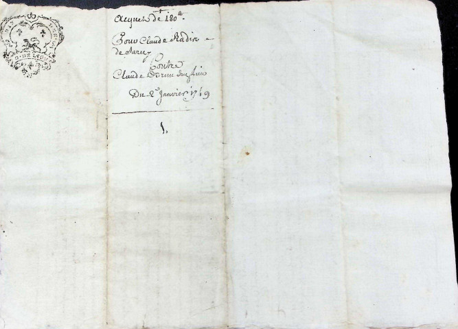 Janvier – 24 novembre 1749