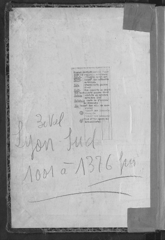 Lyon Sud : n° matricules 1001-1380