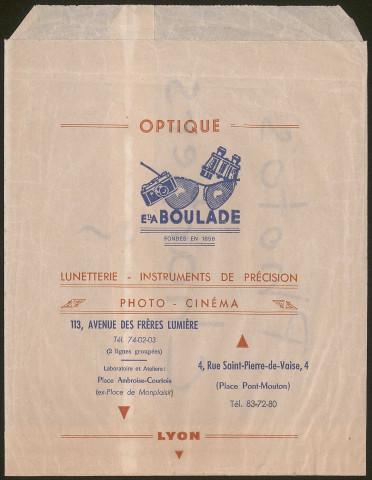 Optique A. Boulade - Lyon.