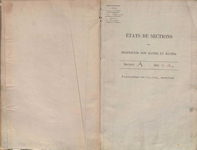 État de sections.