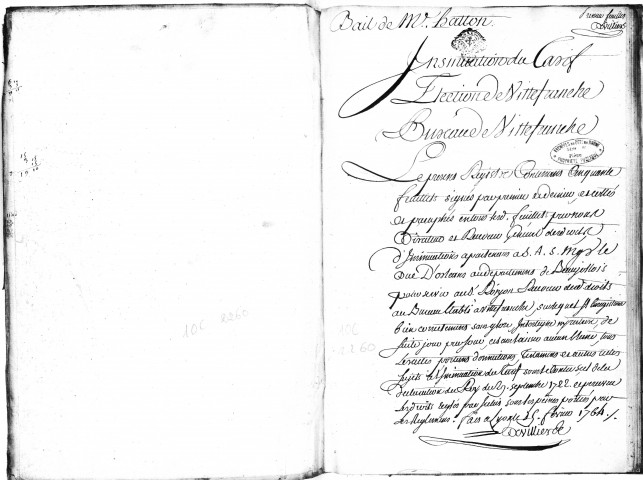 9 mars 1764-28 janvier 1769.