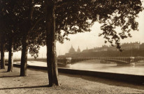 Lyon. Les quais, le pont Lafayette et l'Hôtel-Dieu.