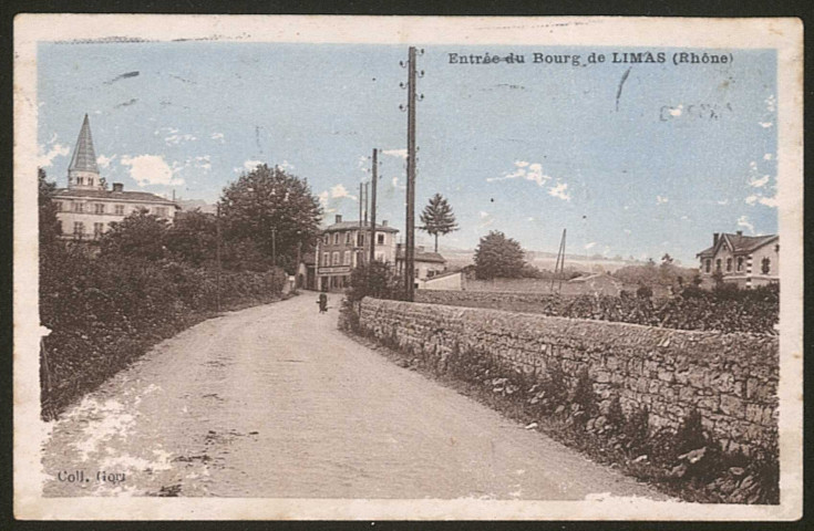 Limas. Entrée du bourg.