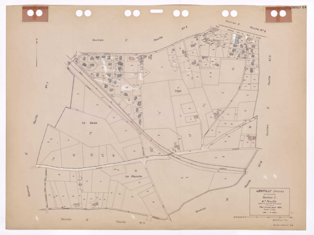 Section C feuille n°4 (partie de l'ancienne feuille unique). Plan révisé pour 1936. 3e édition à jour pour 1980.