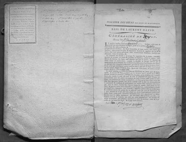 1er frimaire an X-1er février 1823 (volume 3).