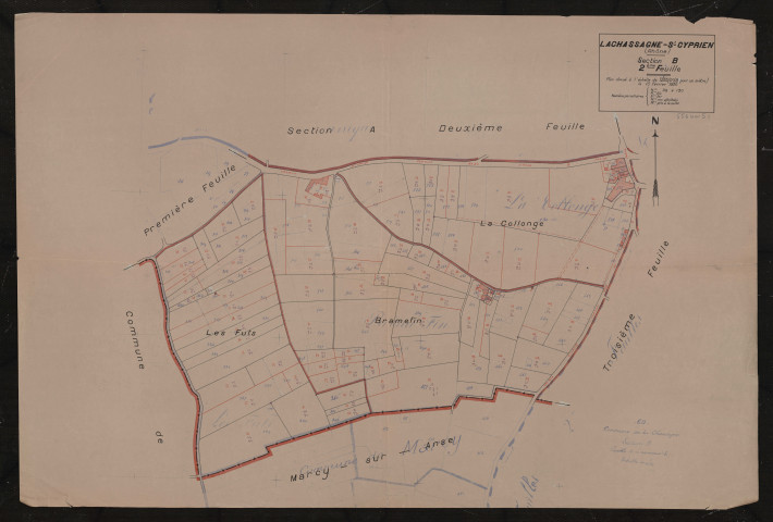 Section B 2e feuille. Plan dressé le 15 février 1930.