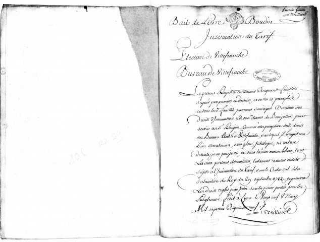 12 septembre 1759-8 mars 1764.