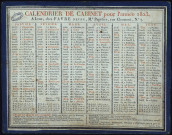 Calendrier de cabinet pour l'année 1823.