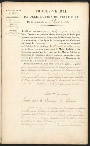 Saint-Genis-les-Ollières, 7 novembre 1823.