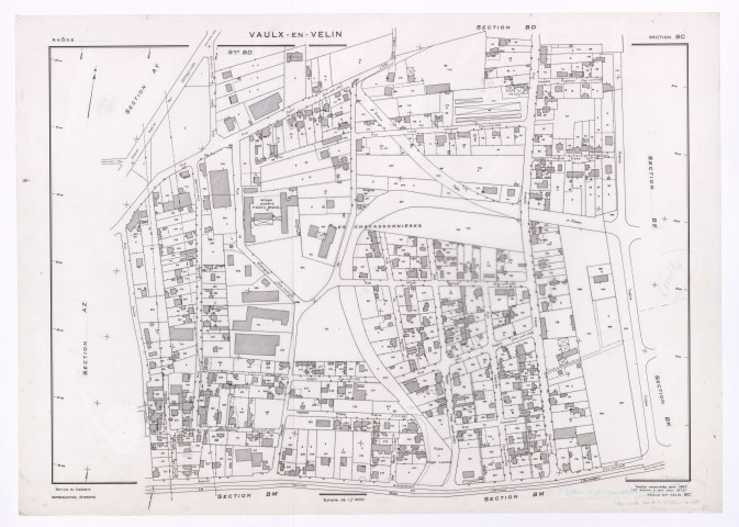 Section BC. Feuille renouvelée pour 1967. 2e édition à jour pour 1975.