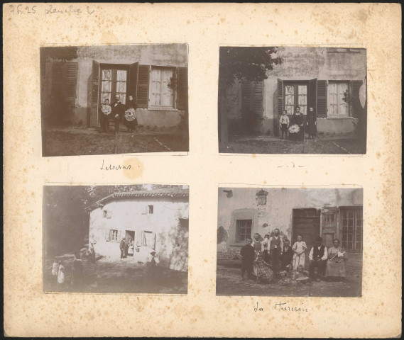 Vues d'une famille non identifiée, de monuments ou sites lyonnais, de communes du Rhône et de l'Isère.
