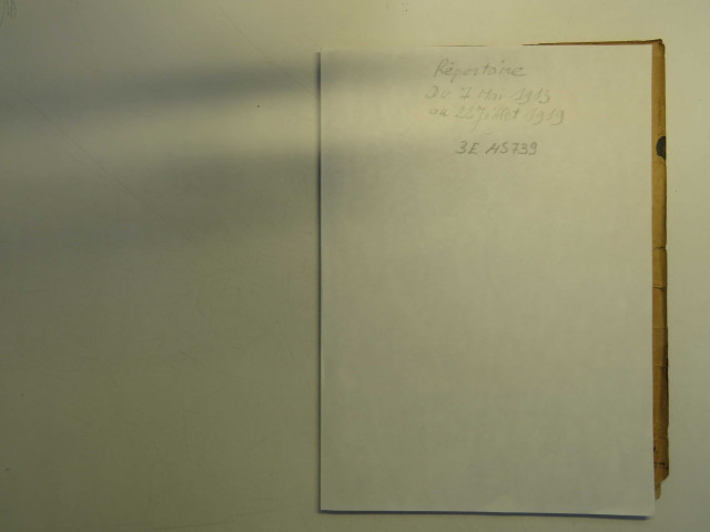 7 mai 1913-22 juillet 1919