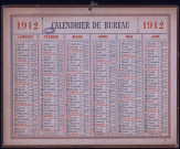 Calendrier de bureau 1912.
