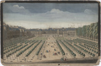 Vue et perspective du Palais Royal du côté du jardin.