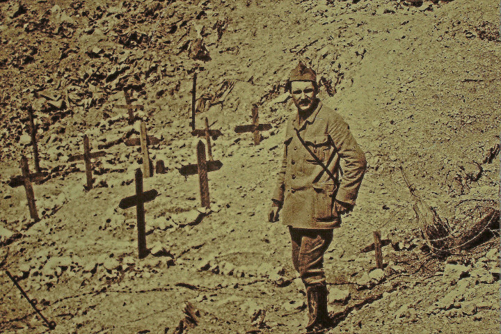 Vaux, abri allemand détruit.