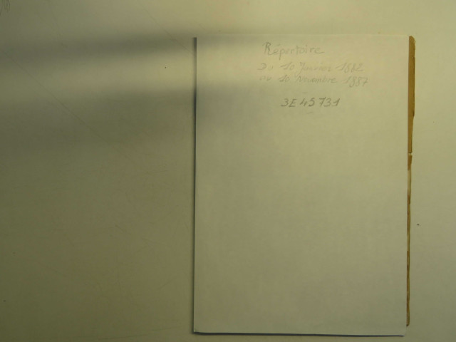 10 janvier 1882-10 novembre 1887