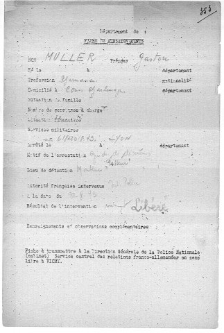 MULLER Gaston