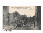 Arras après le bombardement par les Allemands.