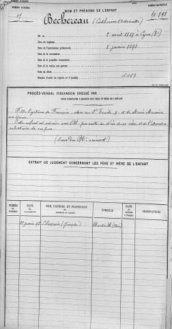 BECHEREAU, Catherine, Antoinette.