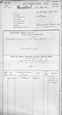 MONTALAND, Rose, Henriette.